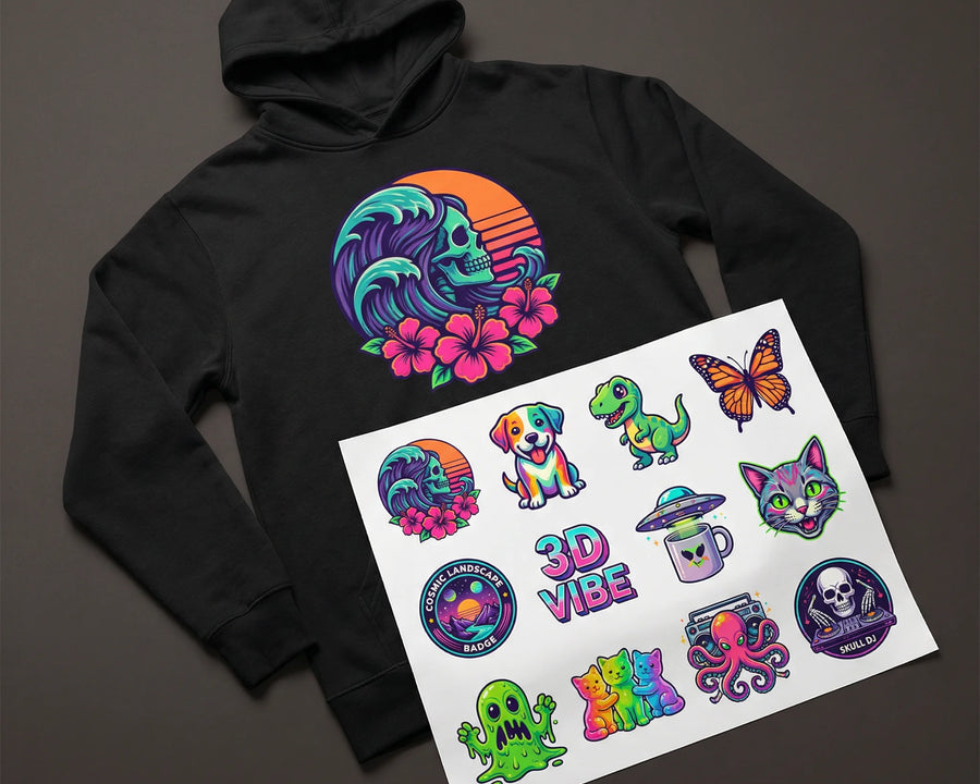 Fluorescent DTF Printing â Build Bold, Bright, and Stunning designs - DTF Virginia - Gang Sheet