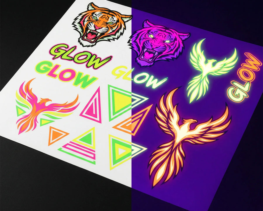 Fluorescent DTF Printing â Build Bold, Bright, and Stunning designs - DTF Virginia - Gang Sheet