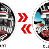 Comparison of bad art versus clean art showcasing professional vector design services.