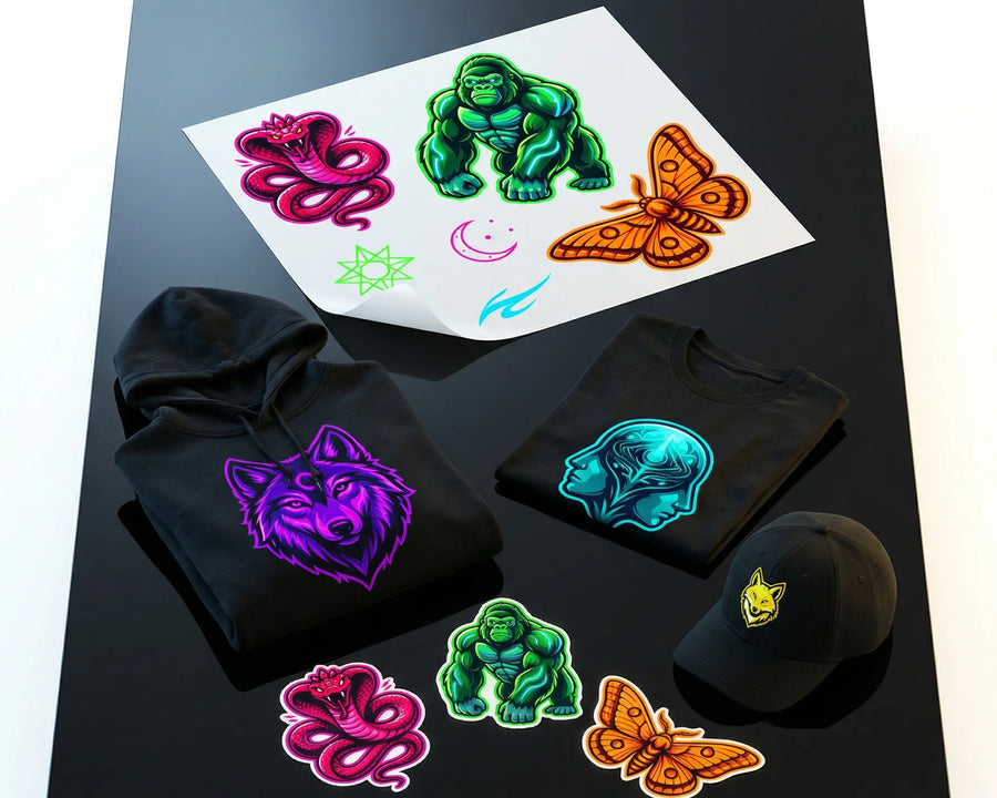 Fluorescent DTF Printing â Build Bold, Bright, and Stunning designs - DTF Virginia - Gang Sheet