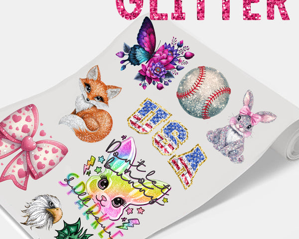 Glitter DTF Stickers