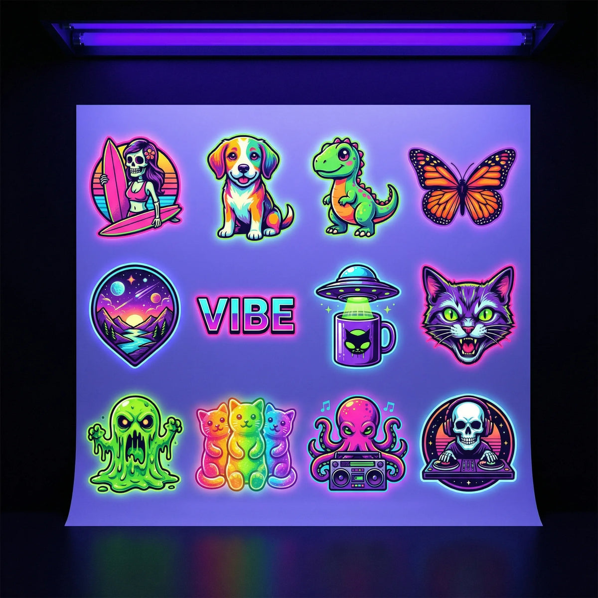 Fluorescent DTF Printing – Build Bold, Bright, and Stunning designs - DTF Virginia - Gang Sheet