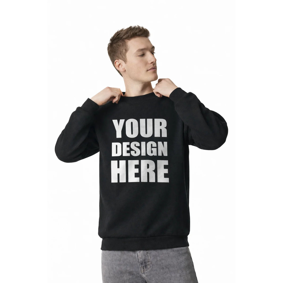 Custom American Apparel Unisex ReFlex Fleece Crewneck Sweatshirt - RF496 - DTF Virginia - 