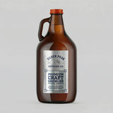 Brown growler with 'Silver Peak Brewing Co.' label on a gray background