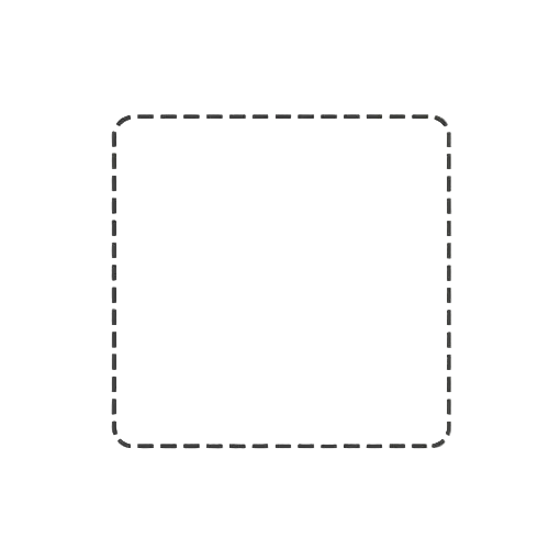 Dashed rectangular outline on a light gray background