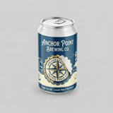 Anchor Point Brewing Co. can on a gray background