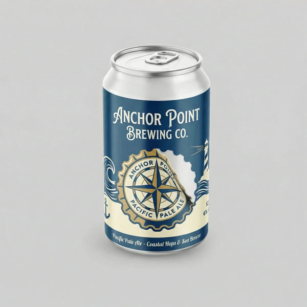 Anchor Point Brewing Co. can on a gray background