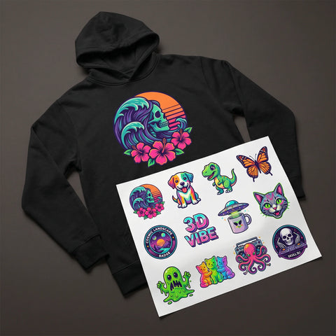 Fluorescent DTF Printing – Build Bold, Bright, and Stunning designs - DTF Virginia - Gang Sheet