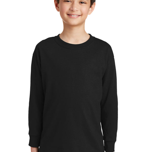 Gildan ®  Youth Heavy Cotton ™  100% Cotton Long Sleeve T-Shirt. 5400B