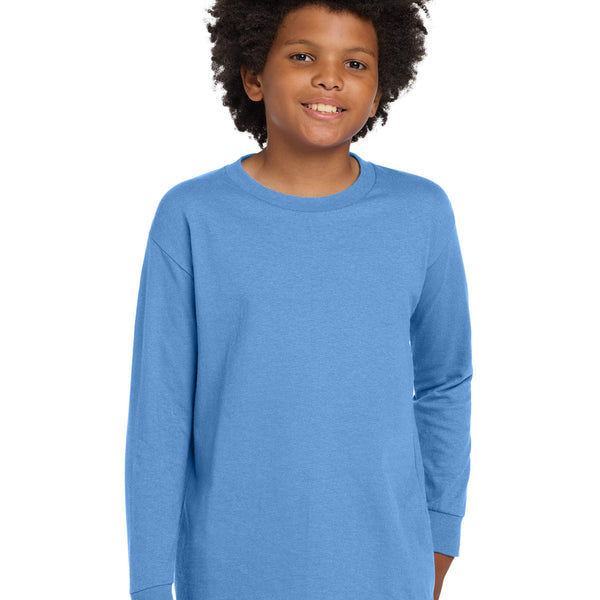 Gildan ®  Youth Heavy Cotton ™  100% Cotton Long Sleeve T-Shirt. 5400B