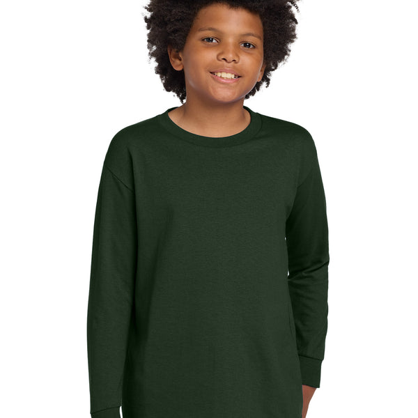 Gildan ®  Youth Heavy Cotton ™  100% Cotton Long Sleeve T-Shirt. 5400B