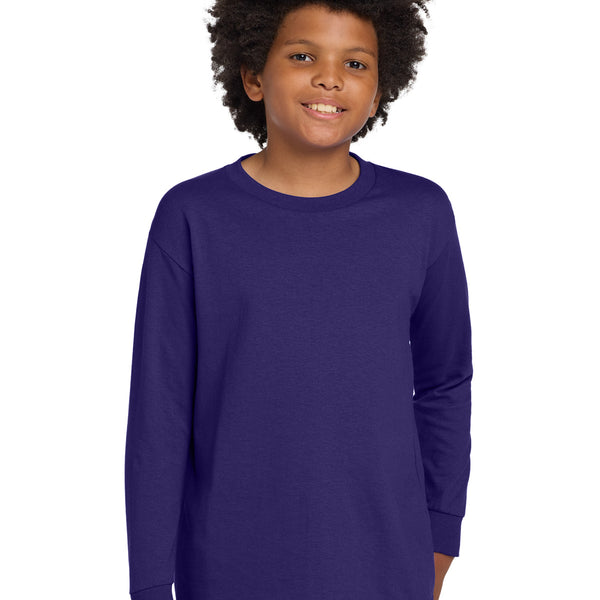 Gildan ®  Youth Heavy Cotton ™  100% Cotton Long Sleeve T-Shirt. 5400B
