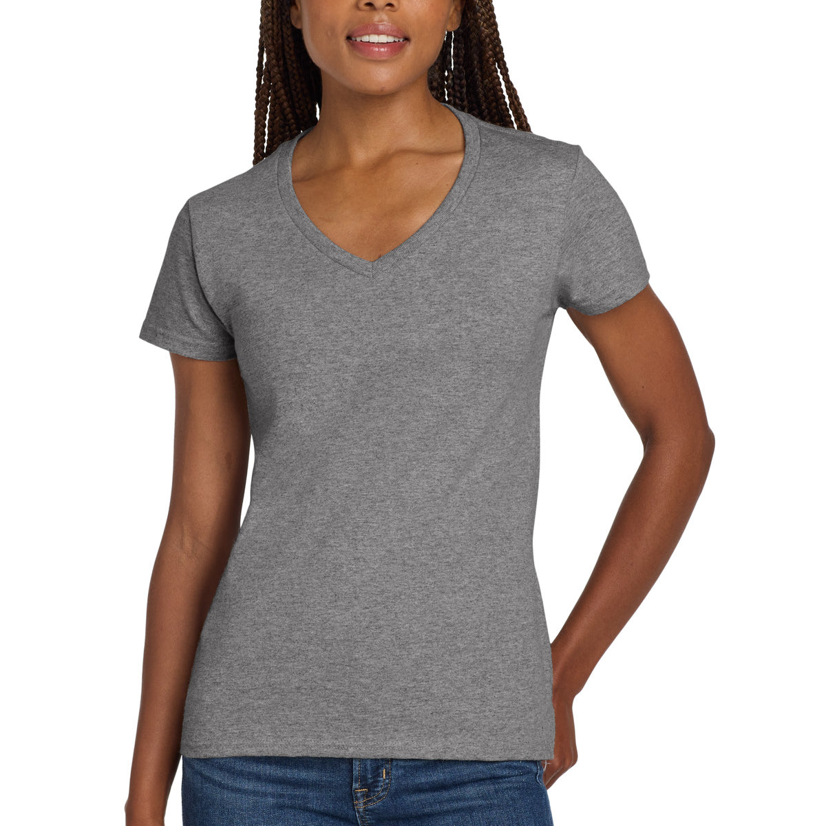 Gildan ®  Women's Heavy Cotton ™  100% Cotton V-Neck T-Shirt. 5V00L