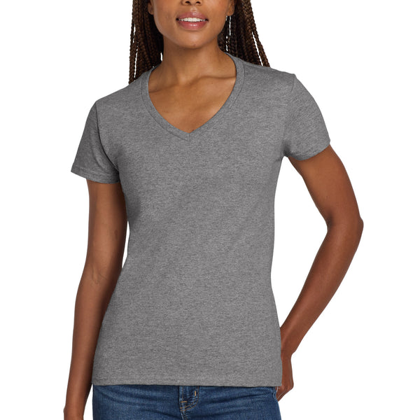 Gildan ®  Women's Heavy Cotton ™  100% Cotton V-Neck T-Shirt. 5V00L