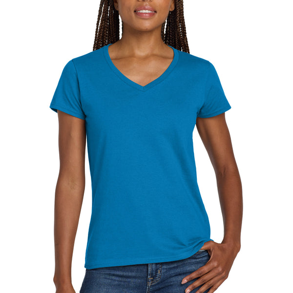 Gildan ®  Women's Heavy Cotton ™  100% Cotton V-Neck T-Shirt. 5V00L
