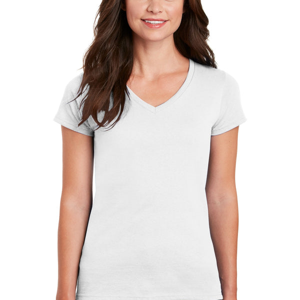 Gildan ®  Women's Heavy Cotton ™  100% Cotton V-Neck T-Shirt. 5V00L