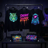 Custom Fluorescent DTF Transfers by Size - DTF Virginia - 