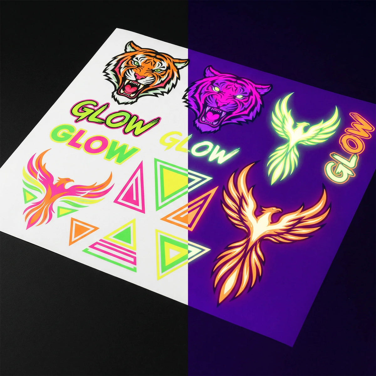 Fluorescent DTF Printing – Build Bold, Bright, and Stunning designs - DTF Virginia - Gang Sheet