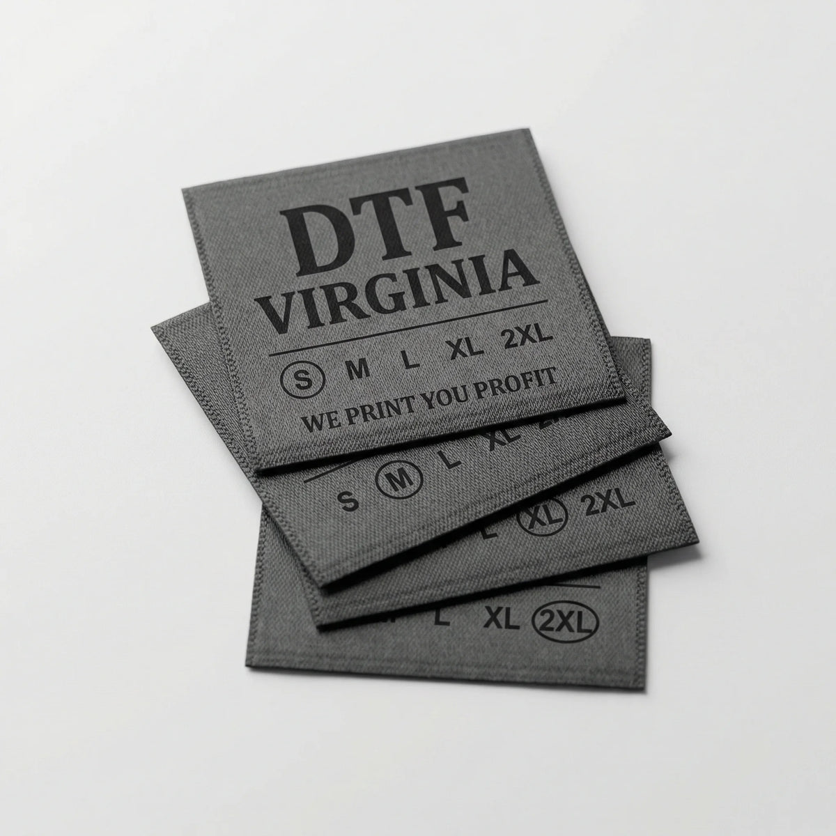 Custom Woven Labels ( UV - Printed ) - DTF Virginia - 