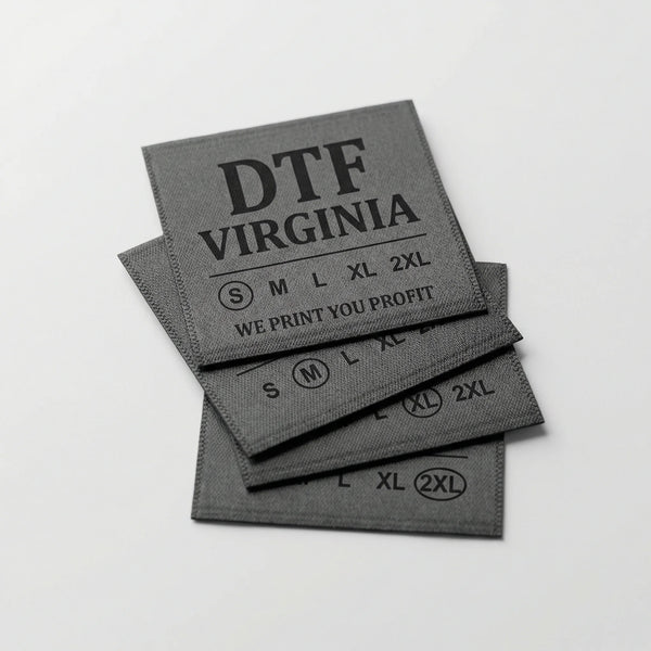 Custom Woven Labels ( UV - Printed ) - DTF Virginia - 