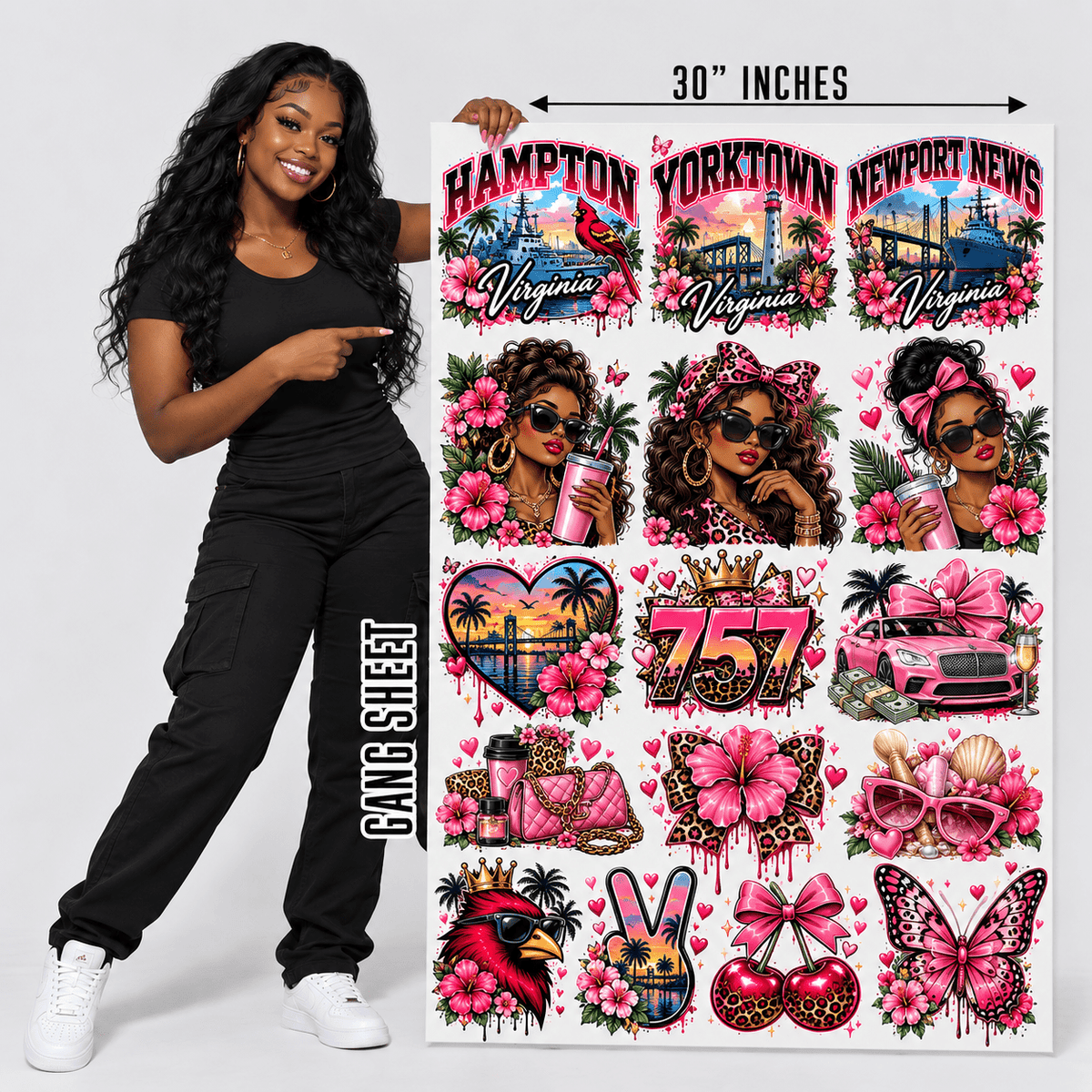 Custom DTF Gang Sheets 30" - DTF Virginia - Gang Sheet
