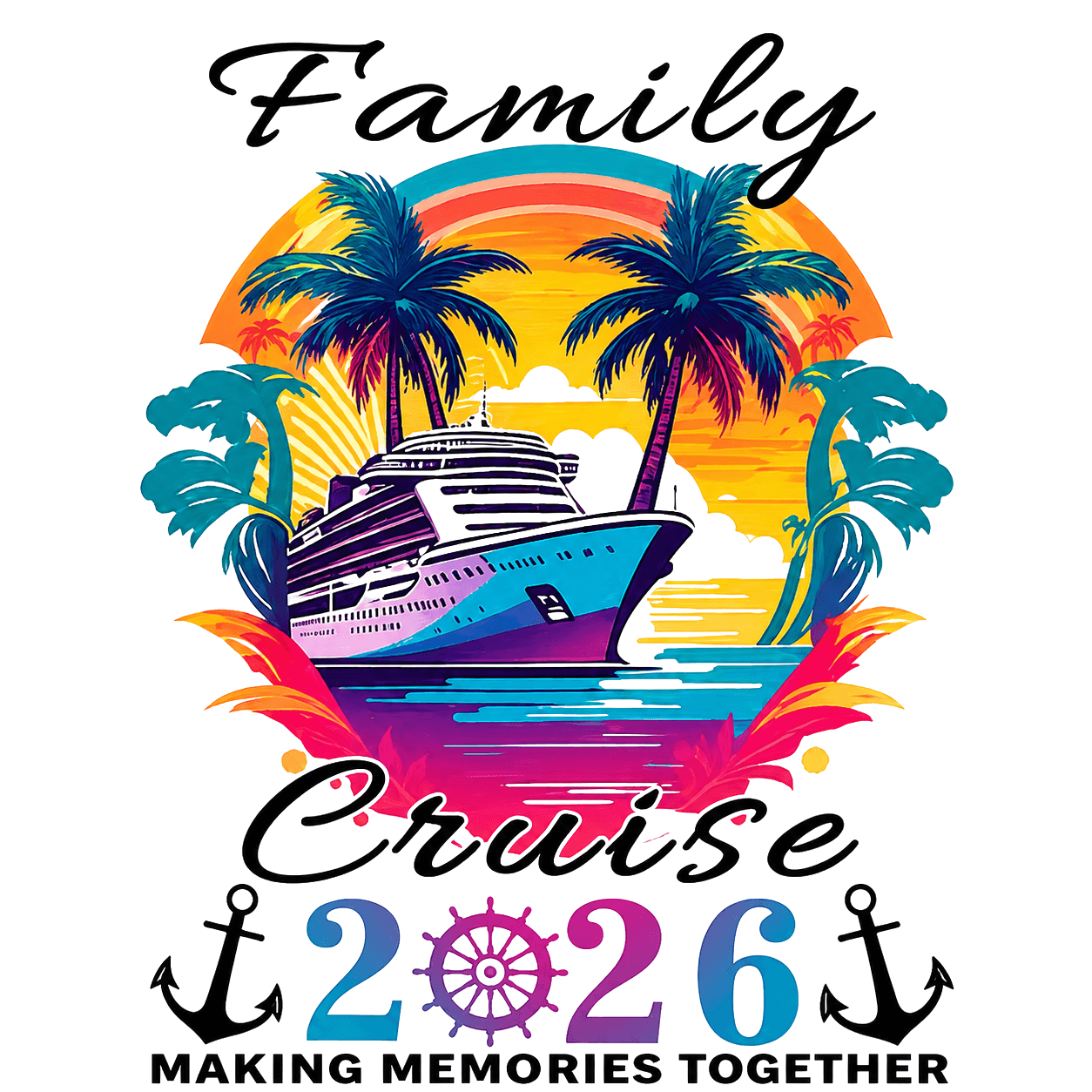 Custom Cruise Shirts for Royal Caribbean, Carnival & More - DTF Virginia - T-Shirts