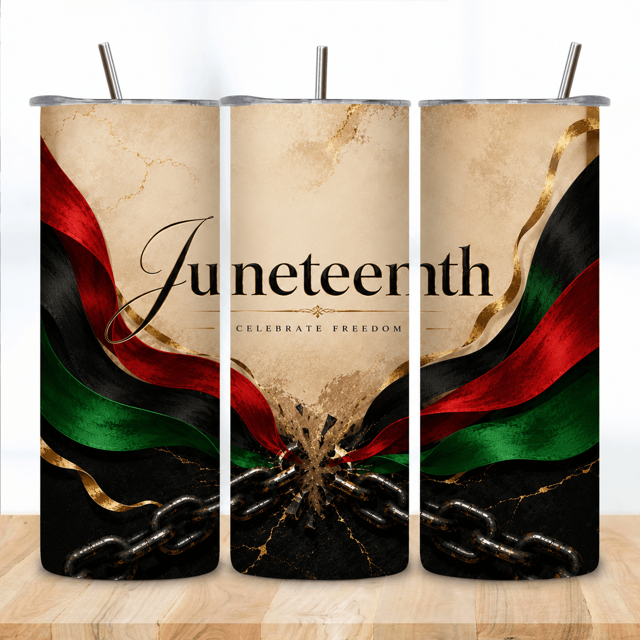 Juneteenth 20oz Skinny Tumbler - DTF Virginia -