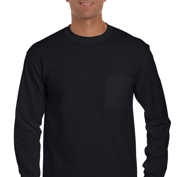 100% Long Sleeve with Pocket