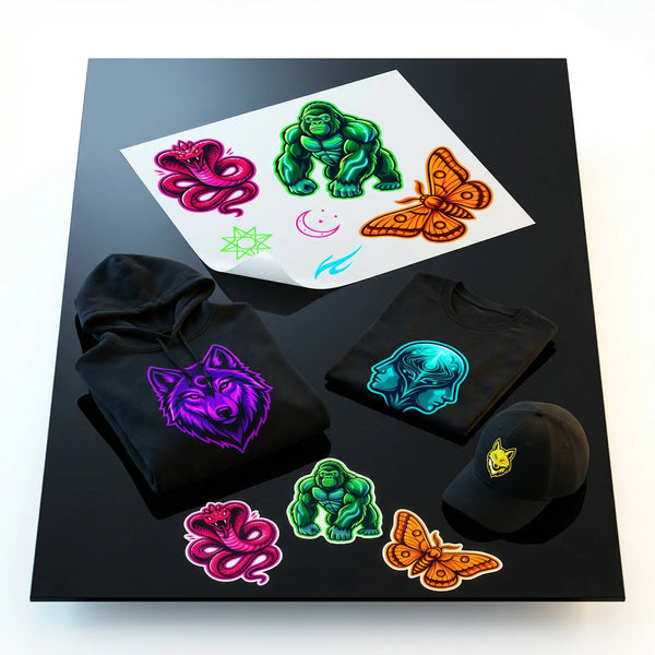 Fluorescent DTF Printing – Build Bold, Bright, and Stunning designs - DTF Virginia - Gang Sheet
