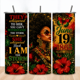 Juneteenth 20oz Skinny Tumbler - DTF Virginia -