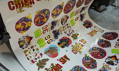 A printed DTF gang sheet at DTF Virginia
