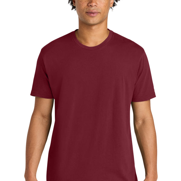 Next Level Apparel ® Soft Wash Cotton Tee NL3600SW in burgundy color, featuring a relaxed fit and soft fabric.