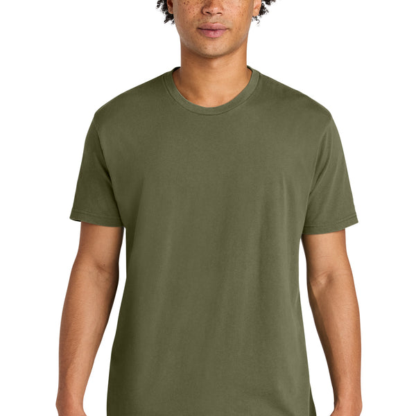 Next Level Apparel ®  Soft Wash Cotton Tee NL3600SW in olive green, featuring a soft washed finish and crewneck design.