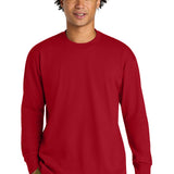 Next Level Apparel ®  Heavyweight Long Sleeve Tee NL7211 in red, featuring a crewneck and oversized fit.