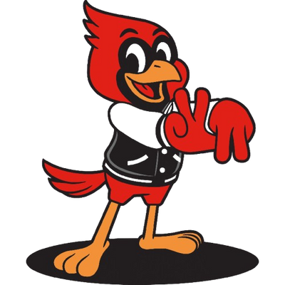 peace up cardinal mascot