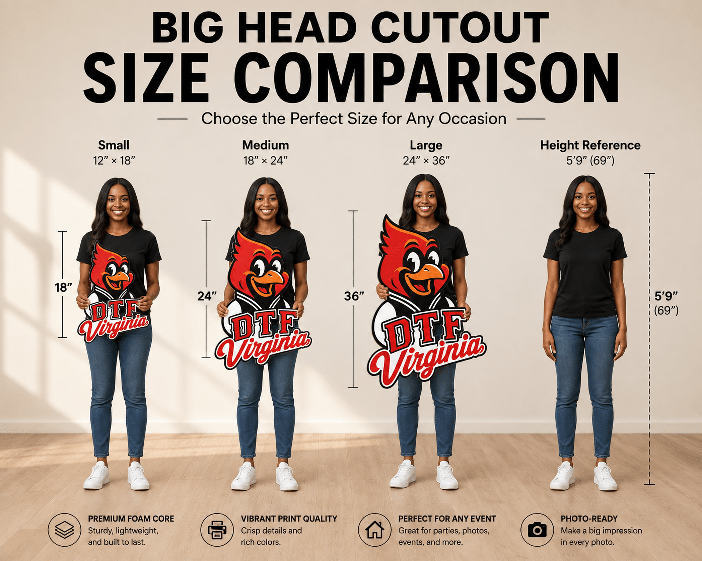 Big Head Cutout on Foam Core