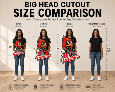 Big Head Cutout on Foam Core - DTF Virginia - cutout