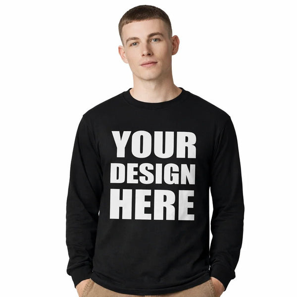 Custom American Apparel Unisex Heavyweight Cotton Long Sleeve T-Shirt - DTF Virginia - 