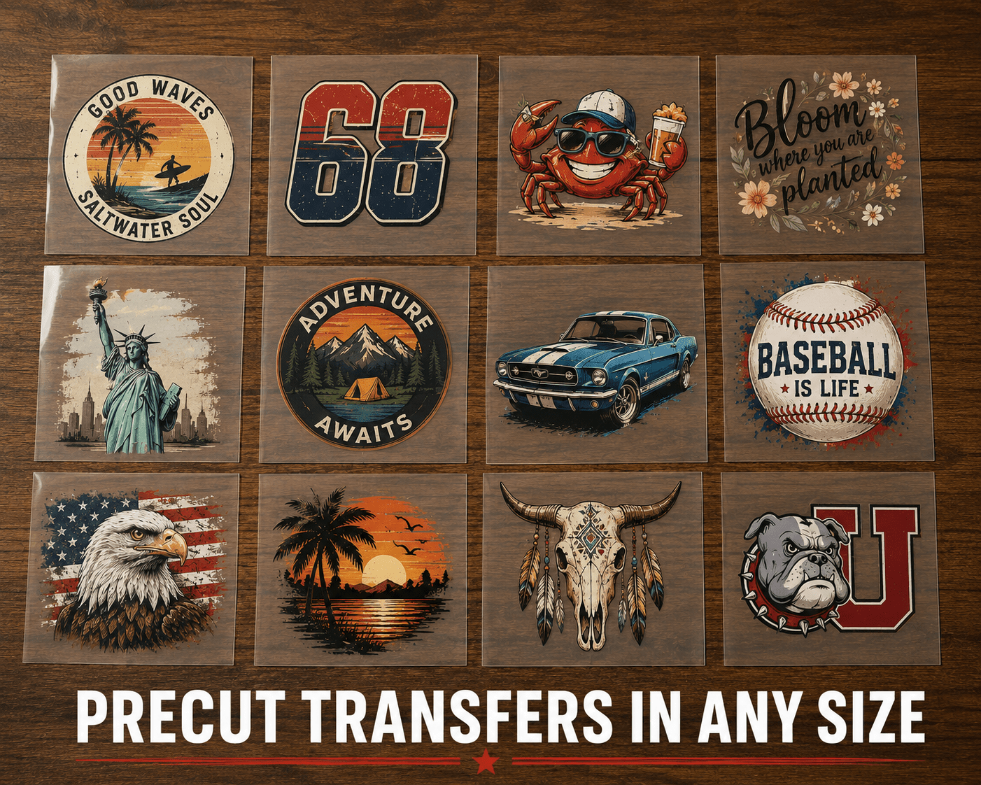 Pre-Cut DTF Transfers - DTF Virginia - Gang Sheet