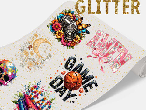 Gold Glitter DTF Transfers - DTF Virginia - DTF Virginia - Heat Transfer