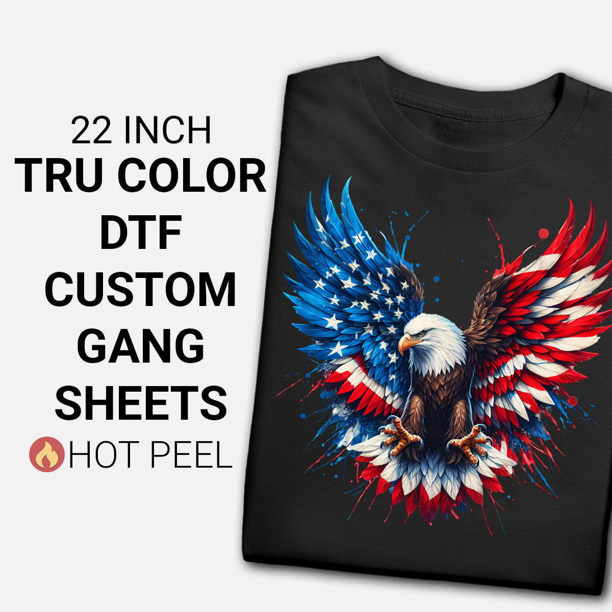 High-quality Tru Color DTF gang sheets for apparel printing