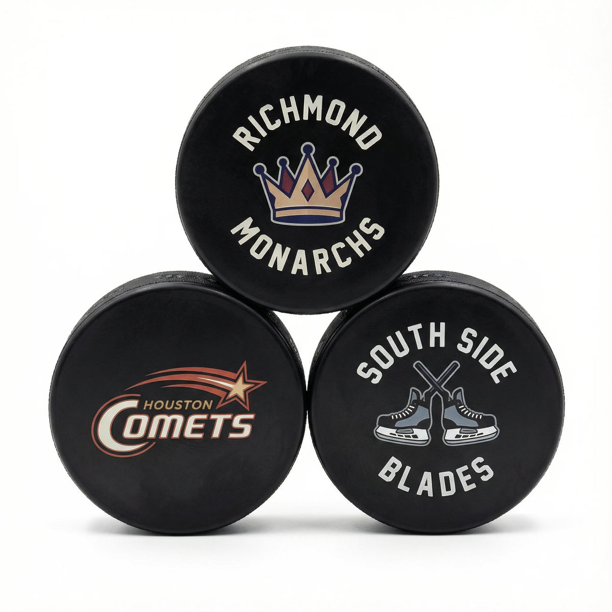 uv printed hockey pucks